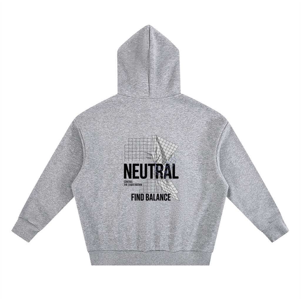Grid Boxy Fleece Hoodie