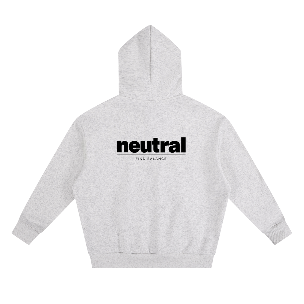 Neutral Boxy Fleece Hoodie