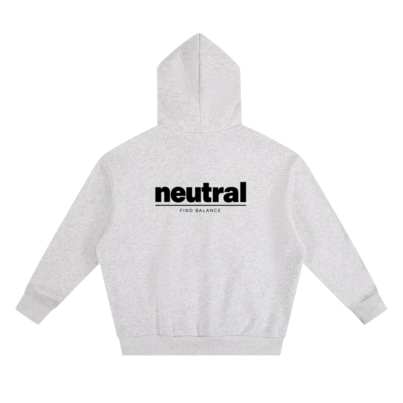 Neutral Boxy Fleece Hoodie