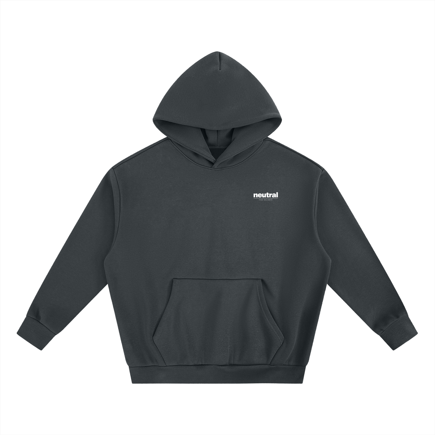Neutral Boxy Fleece Hoodie
