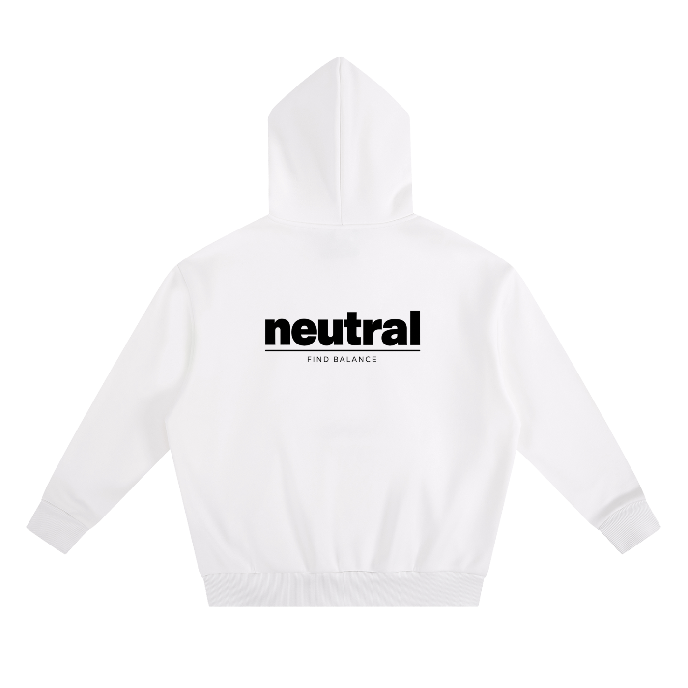 Neutral Boxy Fleece Hoodie