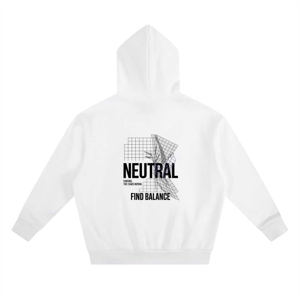Grid Boxy Fleece Hoodie