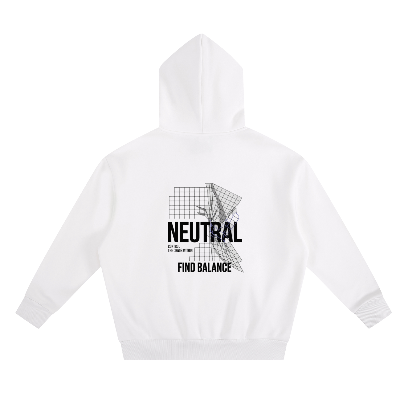 Grid Boxy Fleece Hoodie