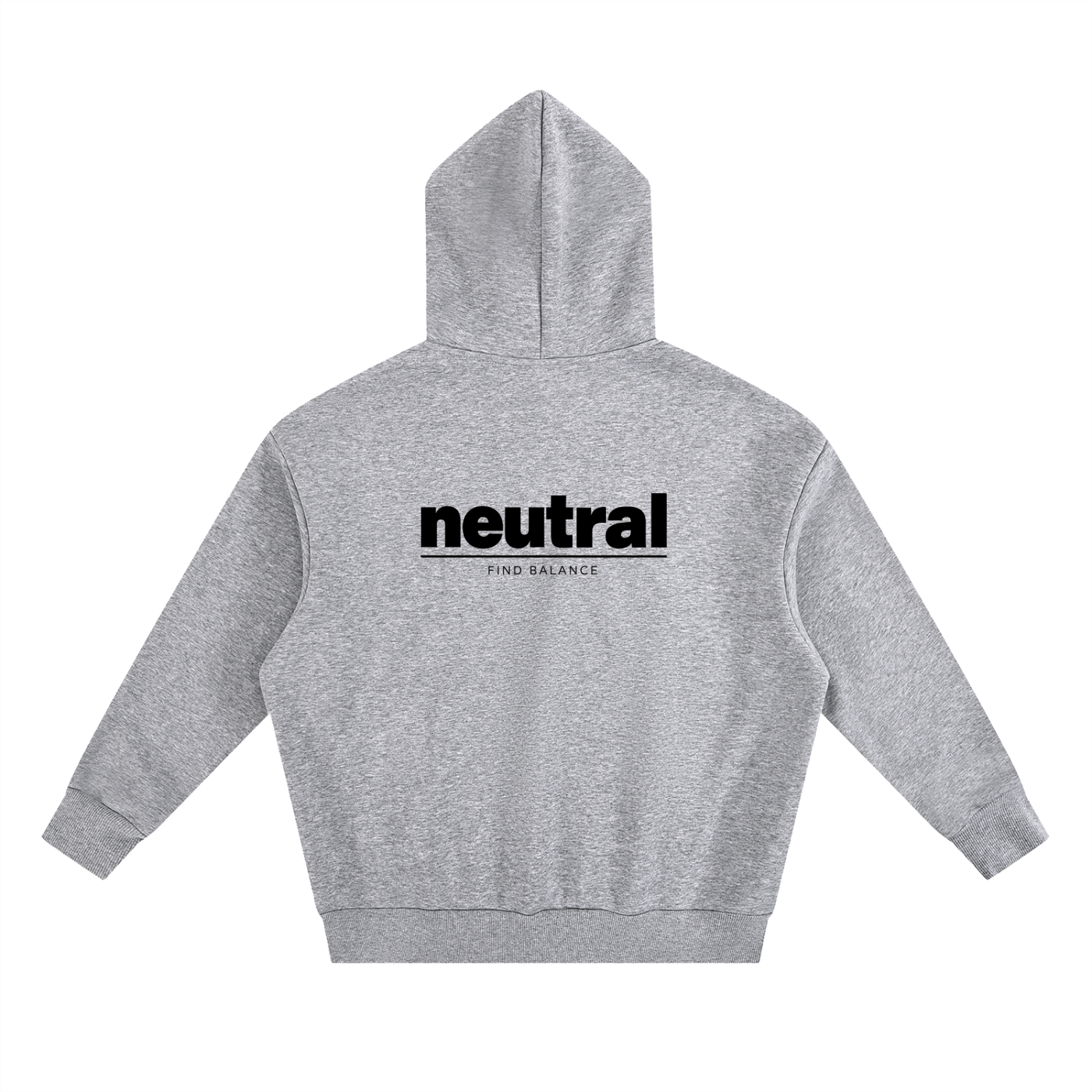 Neutral Boxy Fleece Hoodie