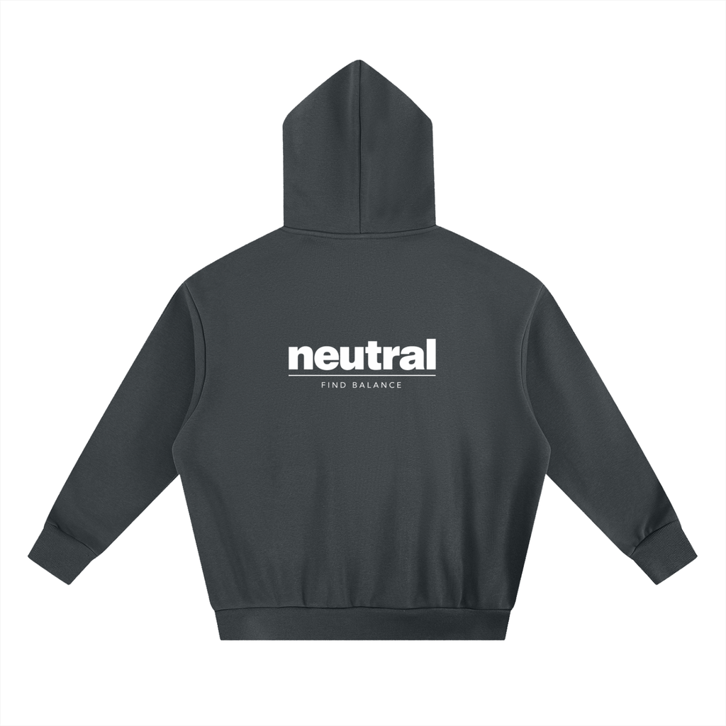 Neutral Boxy Fleece Hoodie