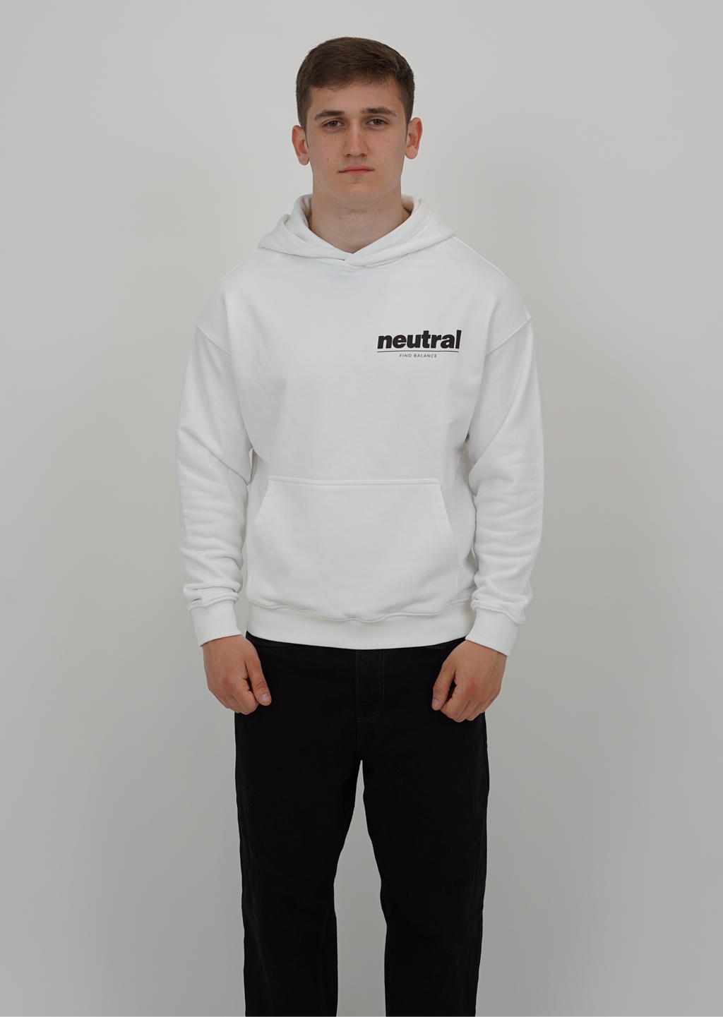 Grid Boxy Fleece Hoodie