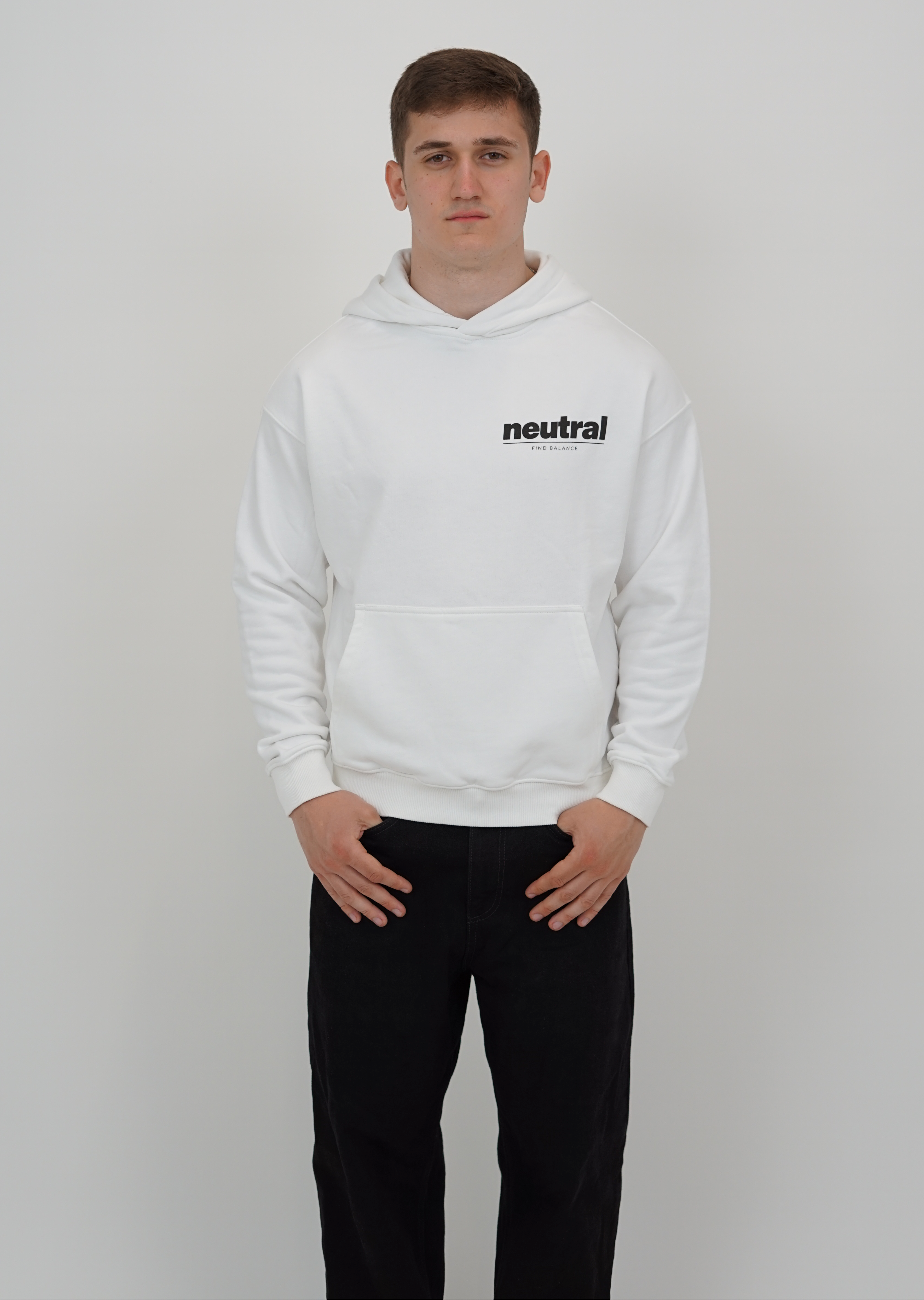 Neutral Boxy Fleece Hoodie