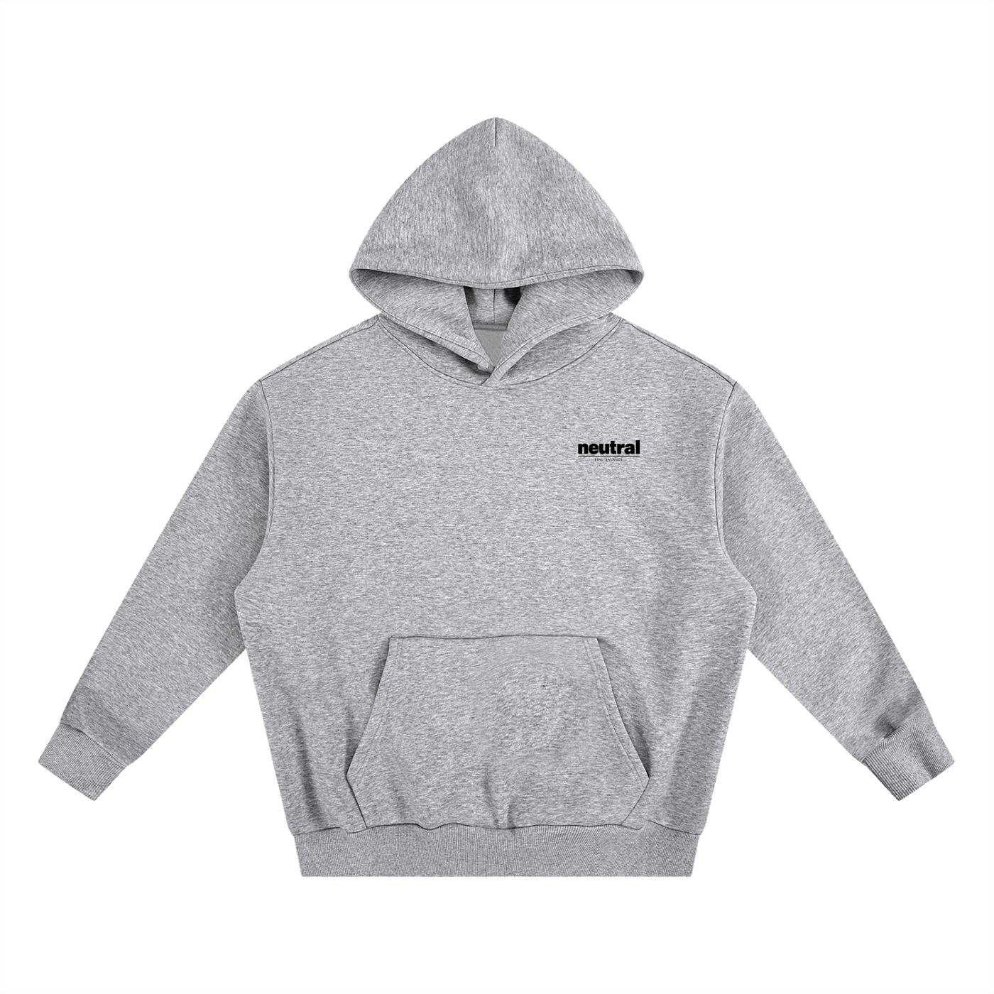 Neutral Boxy Fleece Hoodie