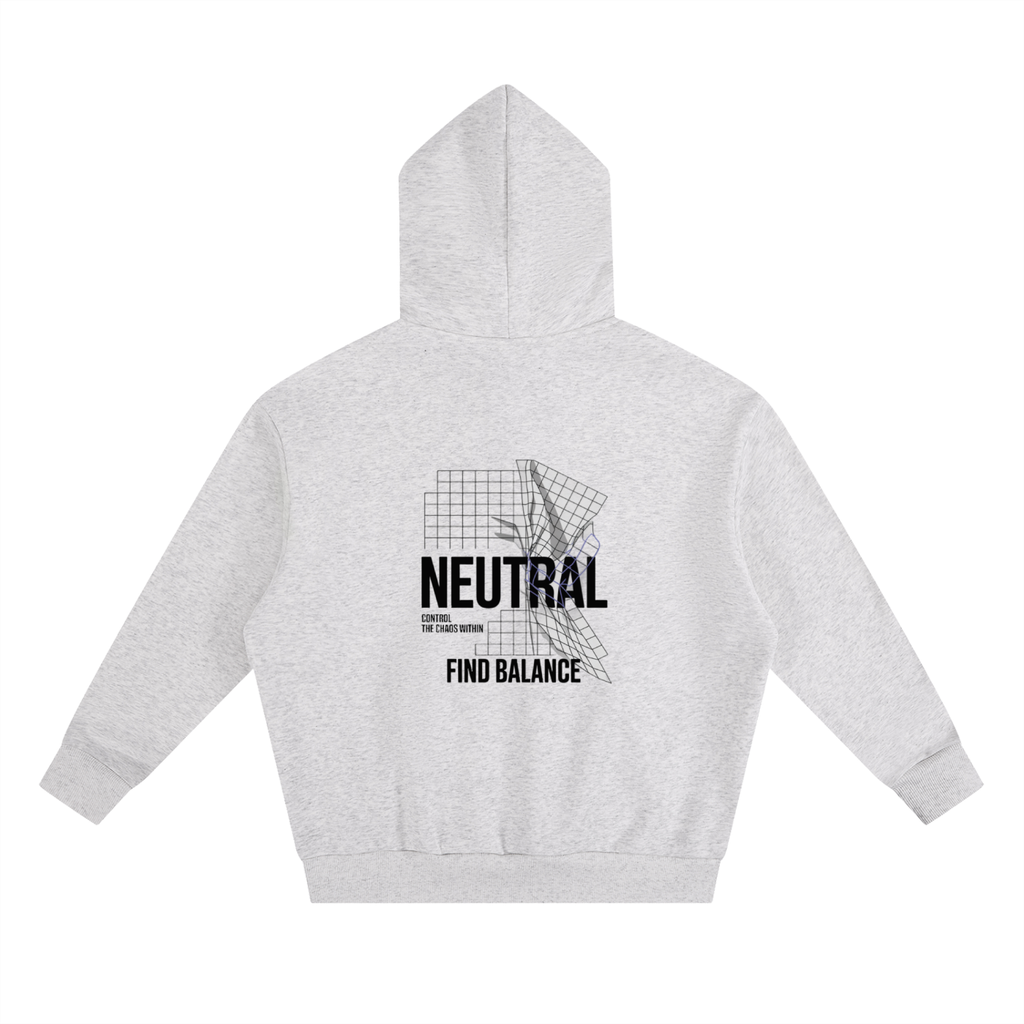 Grid Boxy Fleece Hoodie