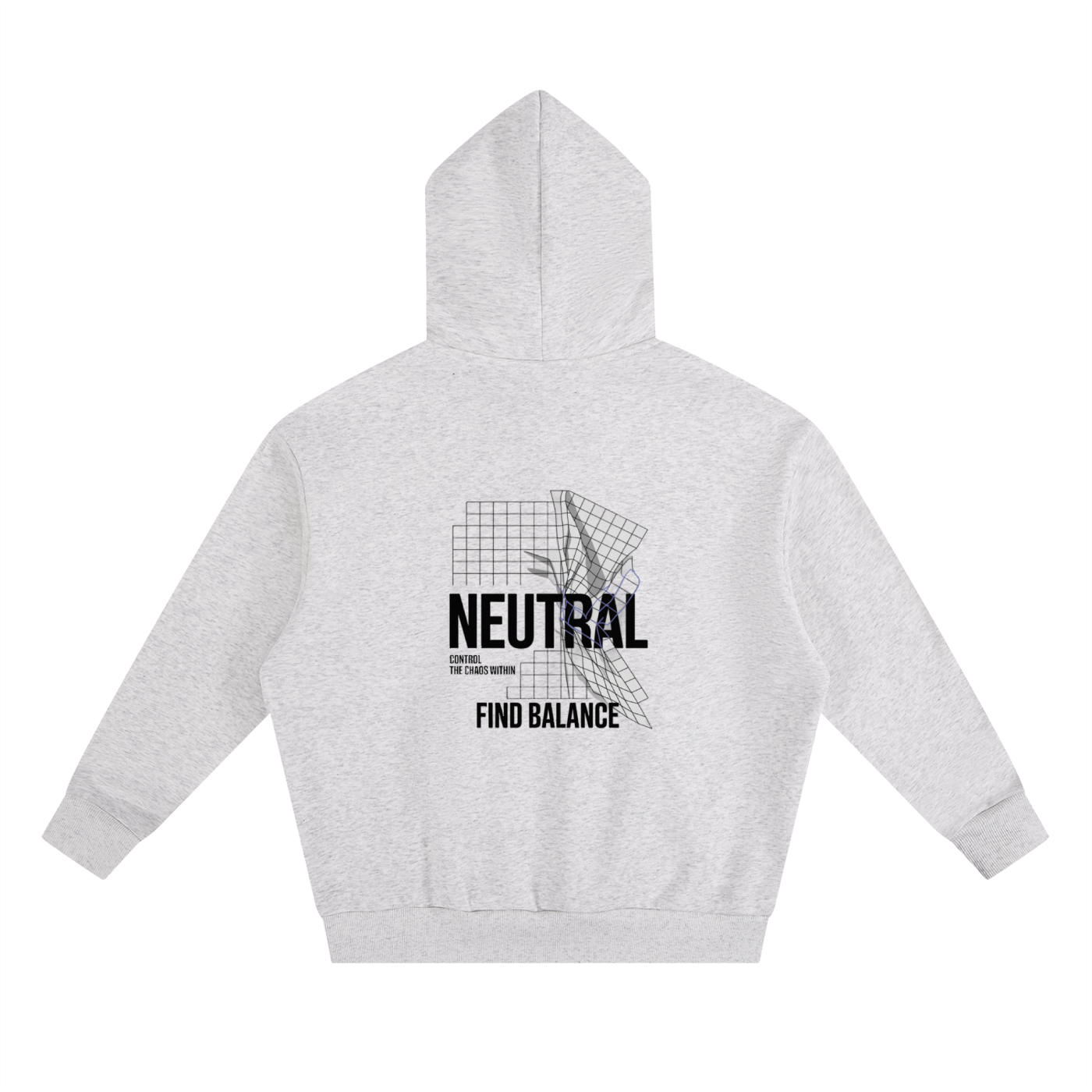 Grid Boxy Fleece Hoodie